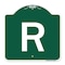 Signmission Designer Series Sign-Sign W/ Letter R, Green & White Aluminum Sign, 18" x 18", GW-1818-22930 A-DES-GW-1818-22930 - alternate 1